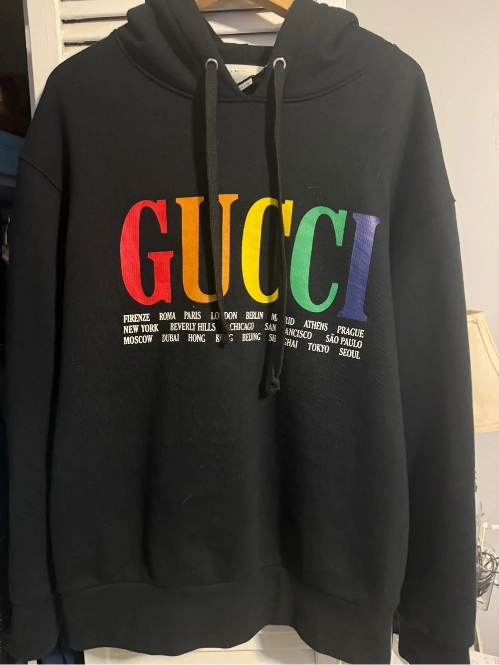 Gucci Black Hooded Sweatshirt with Subtle Logo Detail